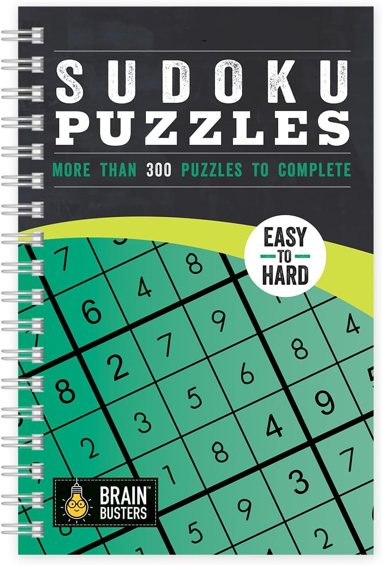 Sudoku: Over 200 Puzzles & Solutions, Easy to Hard Puzzles for Adults, Spiral-Bound (Brain Busters) by Parragon Books
