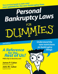 Personal Bankruptcy Laws For Dummies (For Dummies Series) by James P. Caher