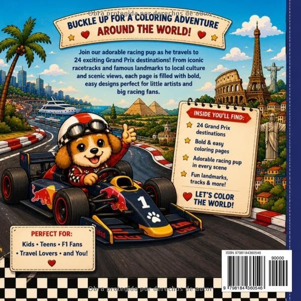 Coloring Cozy Book Grand Prix Edition (Spanish Edition) by Wandalee Suárez