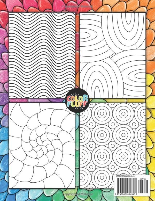 Easy Patterns: Calming and Unique Coloring Book for Adults and Kids of All Ages for Relaxation, Mindfulness, and Creativity by Color Fluff