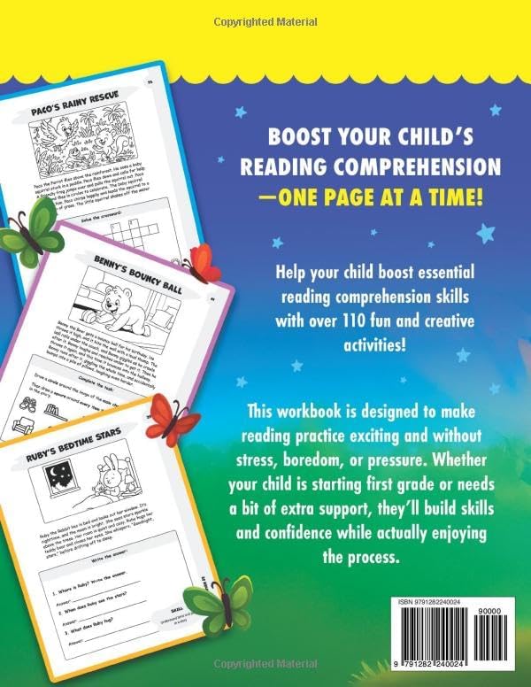 1st Grade Reading Comprehension Kickstart Workbook: 120 Fun Activities to Build Reading Skills & Confidence in Grade 1 by Marlies Larch