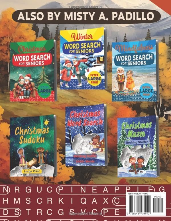 Easy Word Search for Seniors: Extra Large Print Relaxing Anti-Eye Strain Word Find Puzzles by Misty A. Padillo