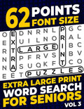 62 Points Font Size Extra Large Print Word Search for Seniors: 50 puzzles with 1100 words - Vol 3 by Firefly Press
