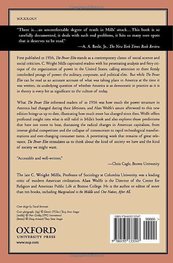 The Power Elite by C. Wright Mills