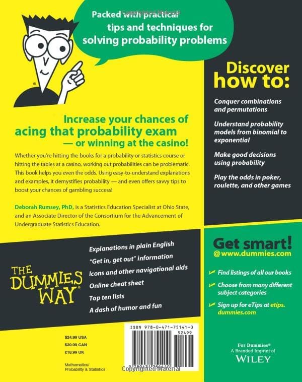 Probability For Dummies (For Dummies Series) by Deborah J. Rumsey