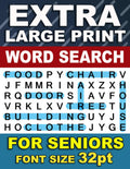 Extra Large Print Word Search For Seniors: 50 Puzzles With Solutions: Jumbo Word Search Puzzles: (Large Font Size 32pt) by NavZ Books