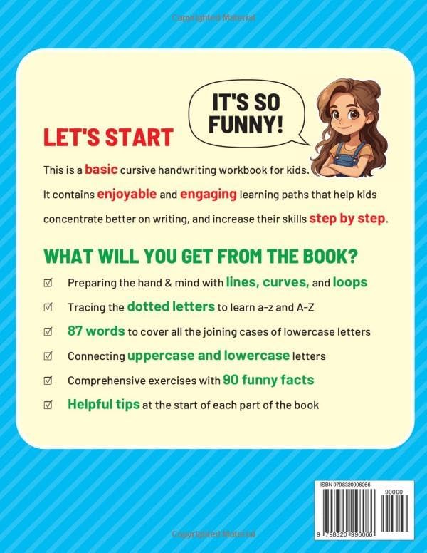 Cursive Handwriting Workbook For Kids: Fun and engaging practices for kids to unlock the magic of cursive writing by Justin Desmond