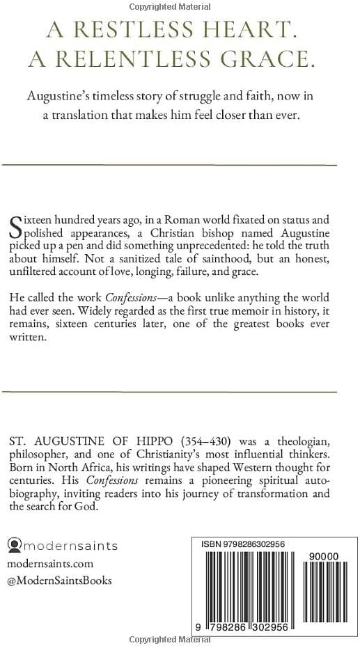 Confessions: A Modern Translation (Clear and Readable · Includes Reading Guide Access) Modern Saints Series | Fresh, Faithful Christian Classics by St. Augustine