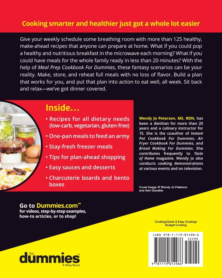 Meal Prep Cookbook For Dummies by Wendy Jo Peterson