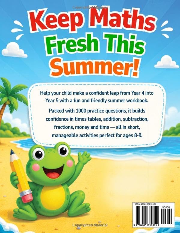 Leap into Year 5 Maths - Summer Workbook to Bridge Year 4 and Year 5: 1000 Maths Questions and Activities for Ages 8-9 to Prevent the Summer Slide (Leap into Next Year Series) by Leap Into Education