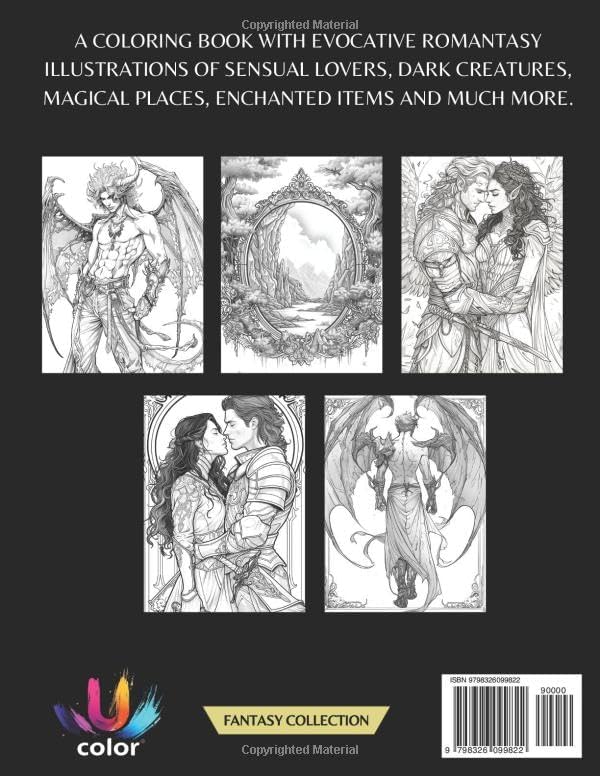 Fantasy Collection - Romantasy: Coloring Book of Lovers, Demons, Dragons, Shifters, Fae and Enchanted Places by U Color