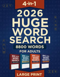 Huge Book of Word Search – 8800 New Words: Relaxing Word Search Puzzle Book for Adults and Seniors | Large Print and Anti Eye Strain | Giant and Fun ... for Adults (FOR A YOUNGER BRAIN AT EVERY AGE) by SENIOR TASSE