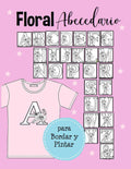 Abecedario Floral para Bordar o Pintar: Patrones de Letras del Alfabeto con Flores- Estampar Camisetas Bolsos o Bordar con Inciales de Nombres-56 Hojas (Spanish Edition) by Spica Publicaciones
