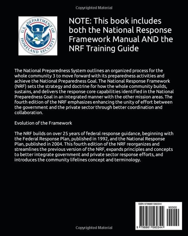 National Response Framework - AND - Training Guide Combo: Fourth Edition, October 2019 Combined Manuals by FEMA Federal Emergency Management Agency