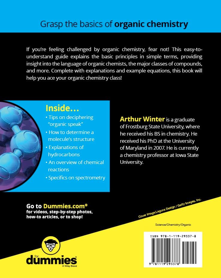 Organic Chemistry I For Dummies (For Dummies (Math & Science)) by Arthur Winter