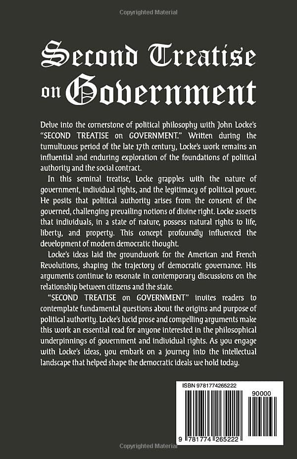 Second Treatise on Government by John Locke