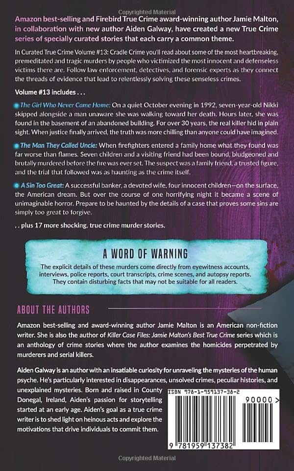 Curated True Crime #13: Cradle Crime (Murder, Madness & Mayhem) by Jamie Malton