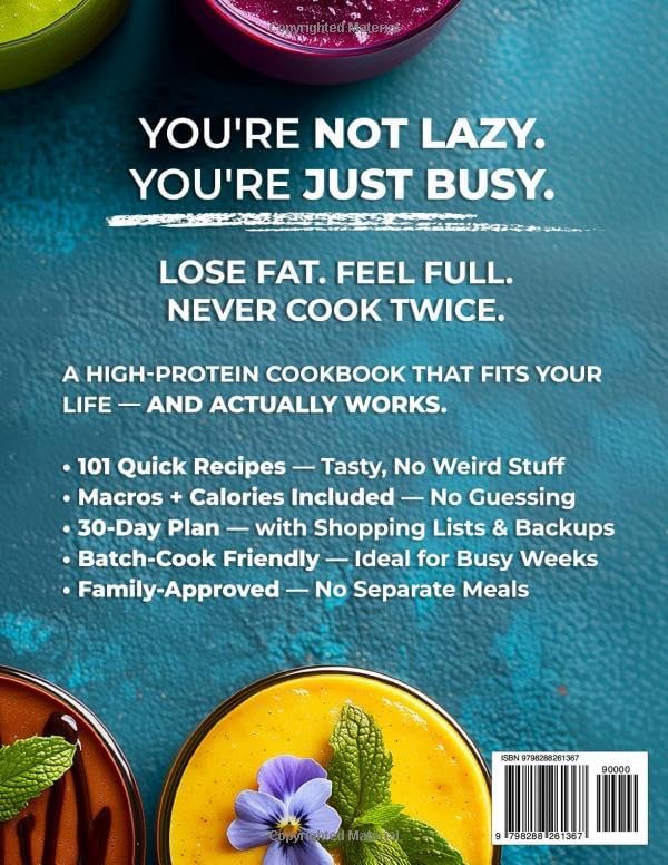 High Protein Cookbook for Weight Loss: 101 Low Carb Recipes & a 30-Day Meal Plan to Burn Fat, Feel Full, and Never Cook Twice (High Protein Made Easy) by Sarah Collins