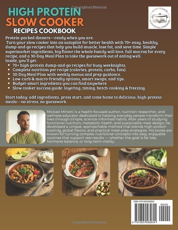 High Protein Slow Cooker Recipes Cookbook: 70+ Easy, Healthy Dump-and-Go High-Protein Meals to Build Muscle, Lose Fat & Save Time — Macros for Every Recipe + 30-Day Meal Plan by SC PP