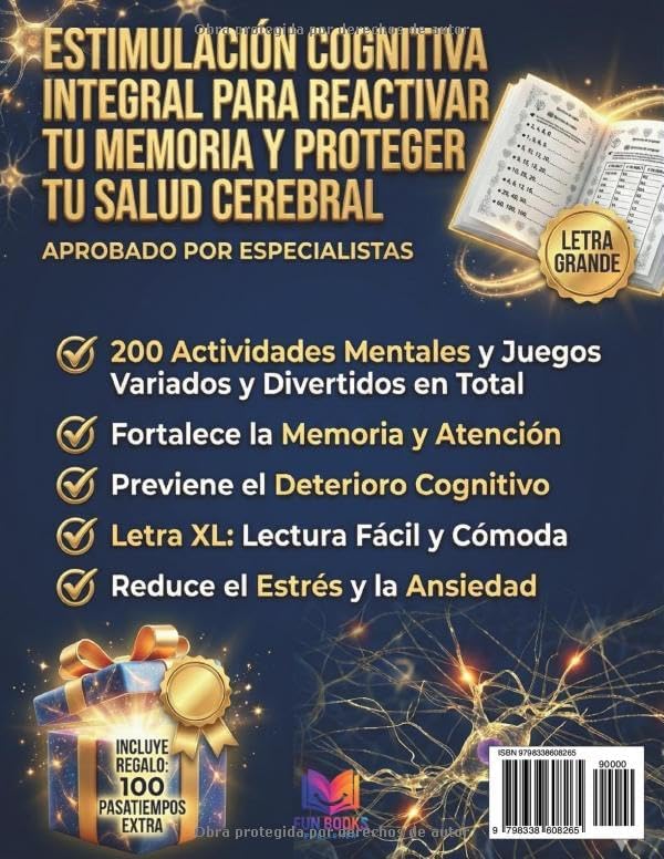 Ejercicios de Memoria para Personas Mayores: Actividades de Estimulación Cognitiva para Entrenar tu Memoria, Combatir el Alzheimer y Mejorar la Concentración (Spanish Edition) by FUN BOOKS PUBLISHER