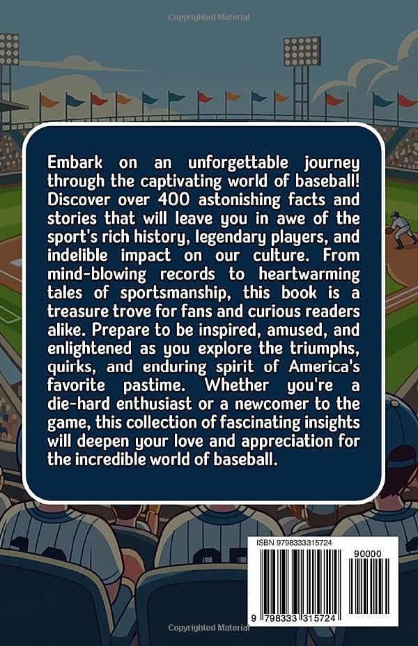 400+ Fun & Unbelievable Baseball Facts for Kids: Discover Crazy Comebacks, Diligent Defenders, Silly Superstitions & So Much More! (The Perfect Gift for Baseball Lovers & Young Readers) by Hank Zimmerman
