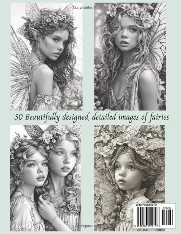 Fairy Friends A Grayscale Coloring Book for Adults and Teens: Enchanted gardens, Magical fairies, Fantasy for Relaxation and Stress Relief (Mythical ... Animals, Dragons, and Other Imaginary Beasts) by Toni B Carter