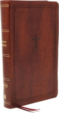 NKJV, End-of-Verse Reference Bible, Personal Size Large Print, Leathersoft, Brown, Red Letter, Comfort Print: Holy Bible, New King James Version by Thomas Nelson