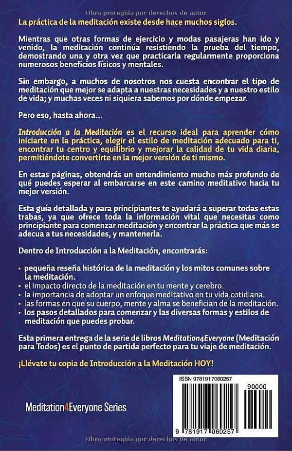Introducción a la Meditación (Castellano): Guía de principiantes para comenzar a meditar, crear tu práctica diaria y transformar tu vida ('Meditation4Everyone' Series) (Spanish Edition) by Noraa Casi