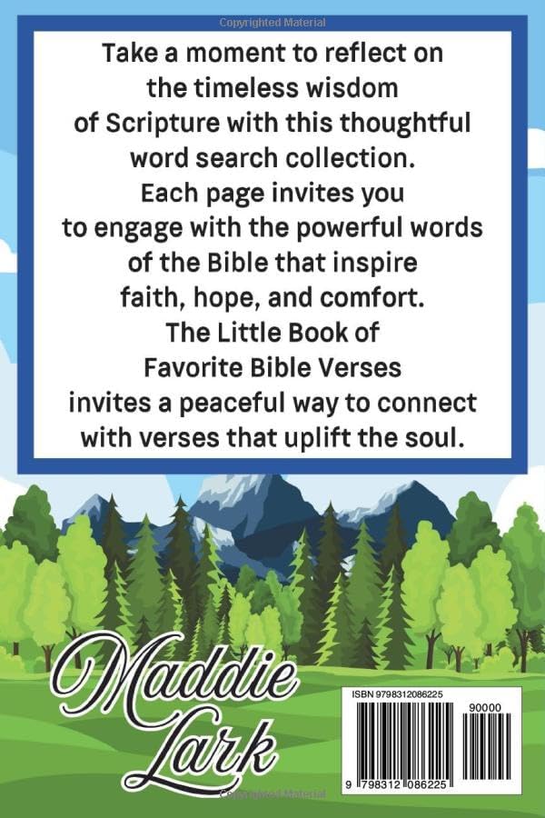 Little Book of Favorite Bible Verses Word Search for Adults and Seniors: An Inspirational Religious Word Find Puzzle Activity for Christians (Little Books Word Search Collection for Adults) by Maddie Lark