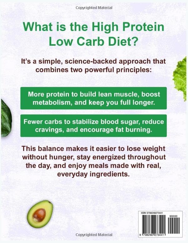 High Protein Low Carb Cookbook for Weight Loss: 126 Quick & Easy Recipes with Prep Tips + 30-Day Meal Plan to Build Muscle, Burn Fat and Stay Full for Busy People by Rita Becker