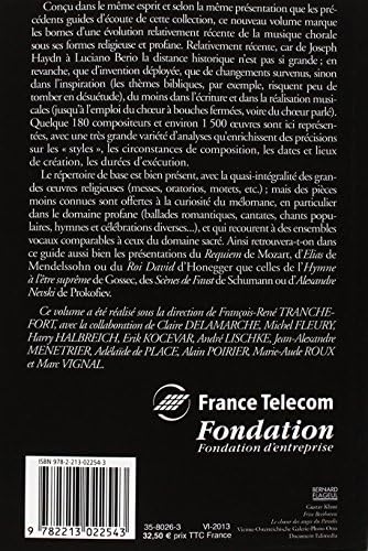 Guide de la musique sacrée et chorale profane: De 1750 à nos jours by François-René Tranchefort