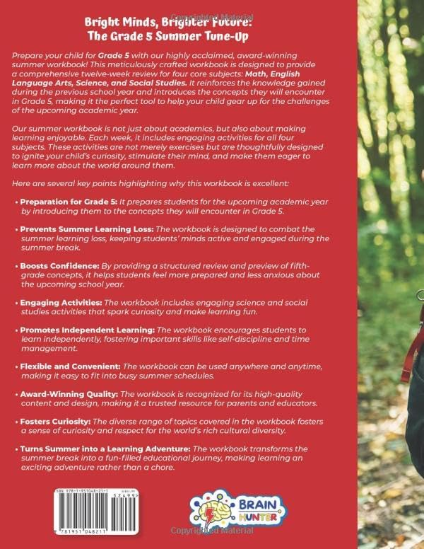 Summer Activity Playground Grade 4-5: 8 Weeks of Summer Activities - Math, ELA, Science, Reading and Social Studies by Brain Bunter Prep