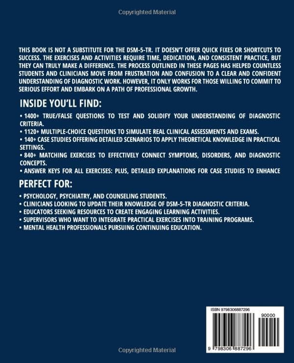 Diagnostic DSM-5-TR Workbook: 1400 True/False, 1120 Multiple Choice Questions, 140 Case Studies, and 840 Matching Exercises to Improve Your Clinical Practice and Test Your Knowledge by Edward Reed