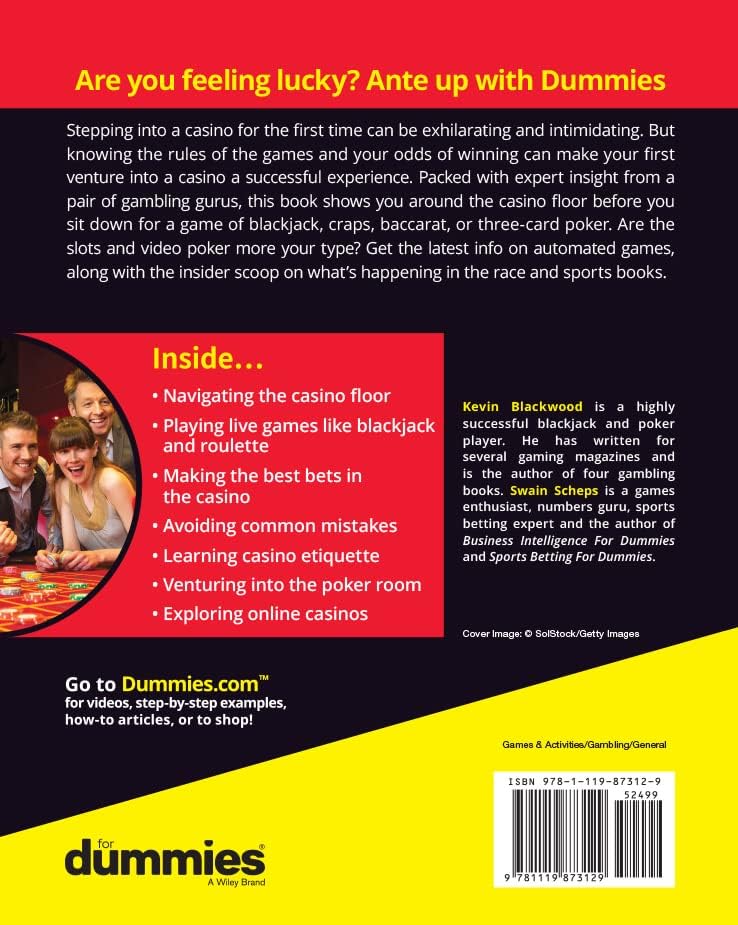 Casino Gambling For Dummies by Kevin Blackwood
