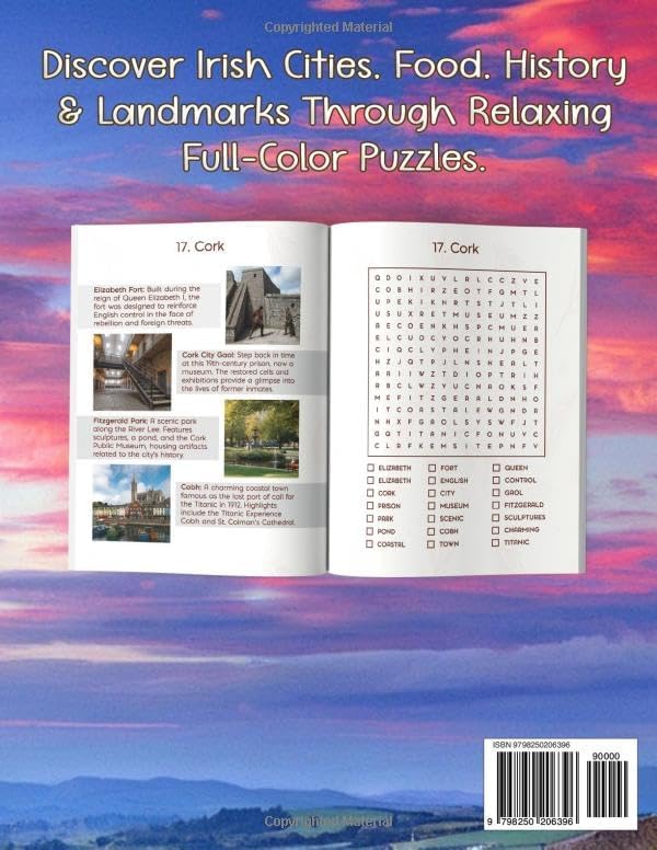 Large Print Word Search Ireland – Easy & Relaxing, Travel-Themed Word Searches for Adults & Seniors: Discover Irish Cities, Food, History & Landmarks ... Puzzles. (Word Search - Travel Series) by Graham R. Steele