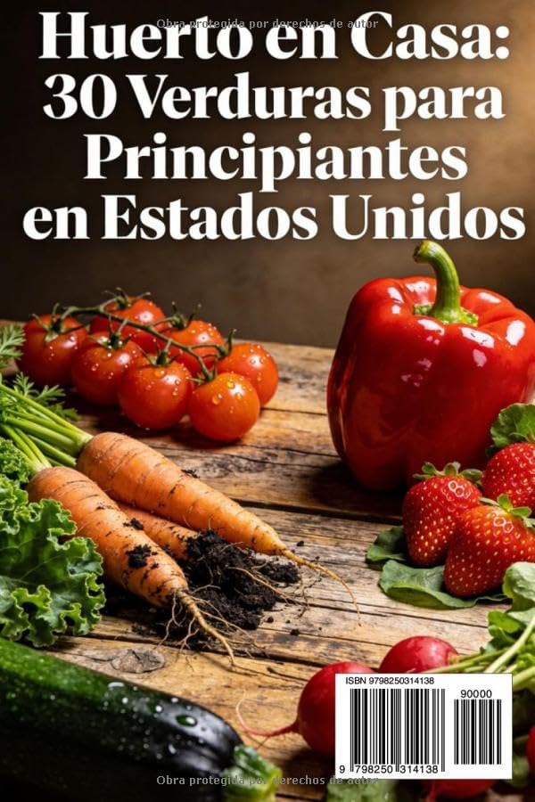Huerto en Casa: 30 Verduras para Principiantes en Estados Unidos: Todo lo que necesitas saber para sembrar, regar, abonar y cosechar en espacios ... Guía para Principiantes) (Spanish Edition) by Jardín Vivo