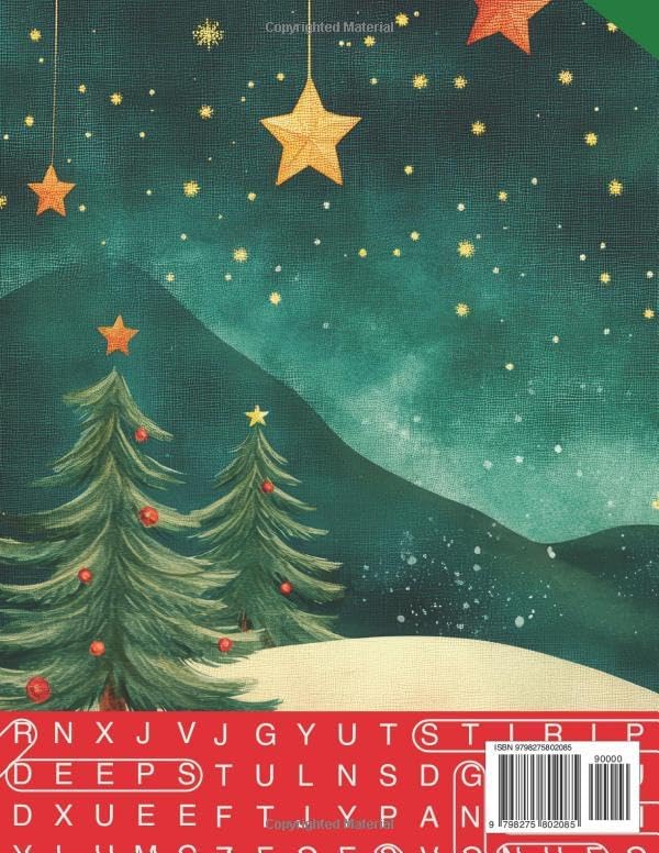 Christmas Word Search for Seniors: Extra Large Print Relaxing Anti-Eye Strain Word Find Puzzles by Misty A. Padillo