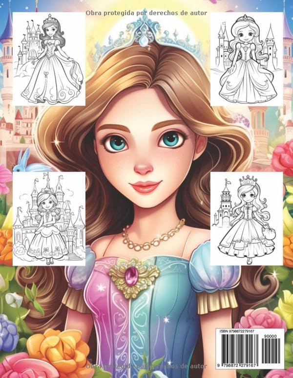 Libro de Pintar Princesas para Niñas: Y Niños. Cuaderno de Colorear para Niñas Princesas con 50+ Encantadoras Princesas de Cuentos de Hadas (Spanish Edition) by Sofia Santeiris