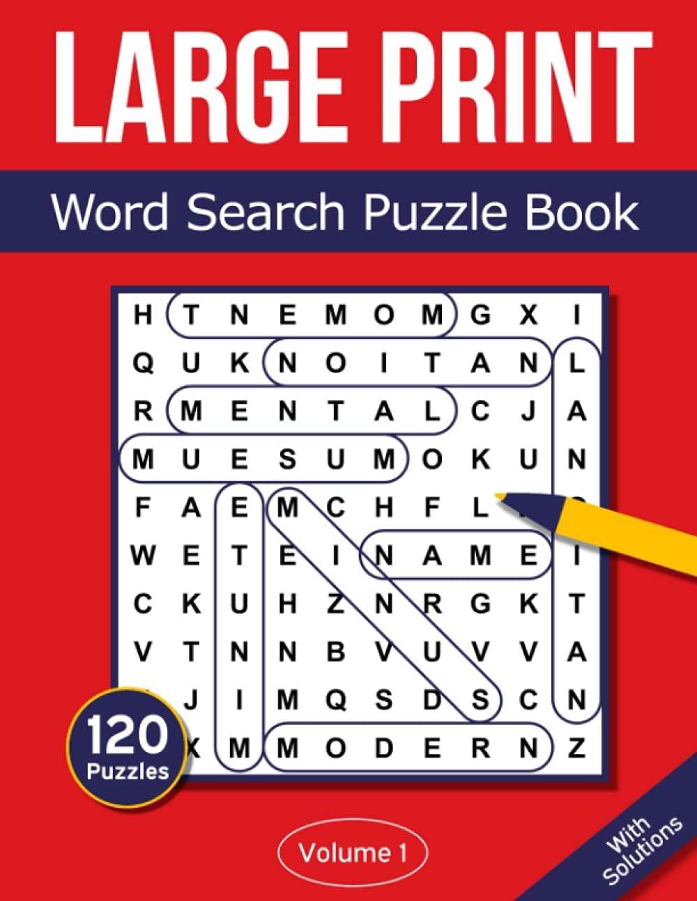 Large Print Word Search Puzzle Book: Word Find Book with 120 Big Print Word Puzzles for Seniors, Elderly and Adults - Volume 1 by Rosenbladt