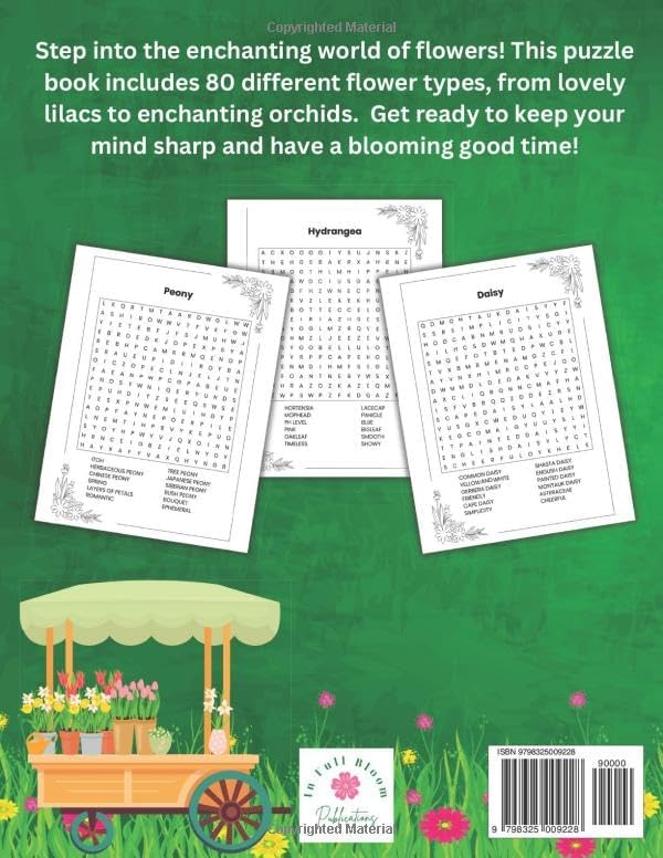 Flower Word Search Large Print: Relaxing Word Search Puzzle Book Featuring 80 Different Garden Flowers for Adults, Teens, Seniors. Stay Sharp and Have Fun! by Vanessa McLaughlin
