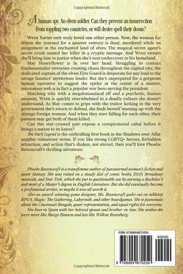 The Dark Legend: A Sapphic Romantasy Novel (Shadows Over Alfar) by Phoebe Ravencraft