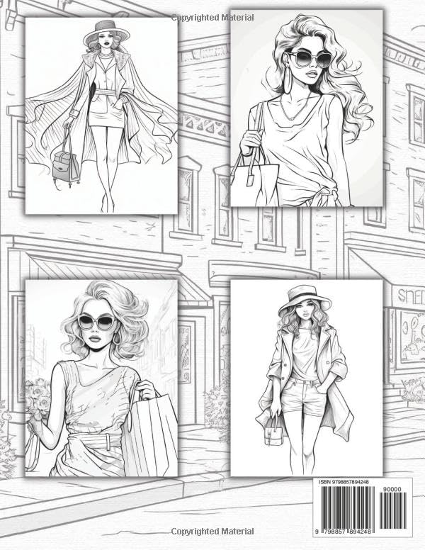 Fashion Coloring Book For Adults: Stylish Outfits Coloring Pages for Women with 50 Trendy Designs by Rosemary Wilcher