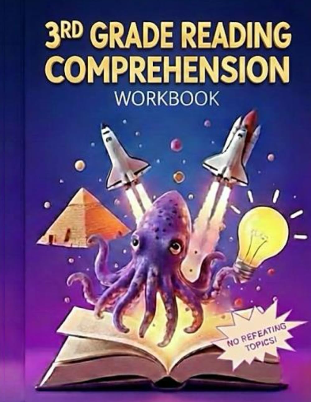 3rd Grade Reading Comprehension Workbook: 100 Unique Daily Reading Passages with Questions for Critical Thinking and Inference by D.A. Marshall