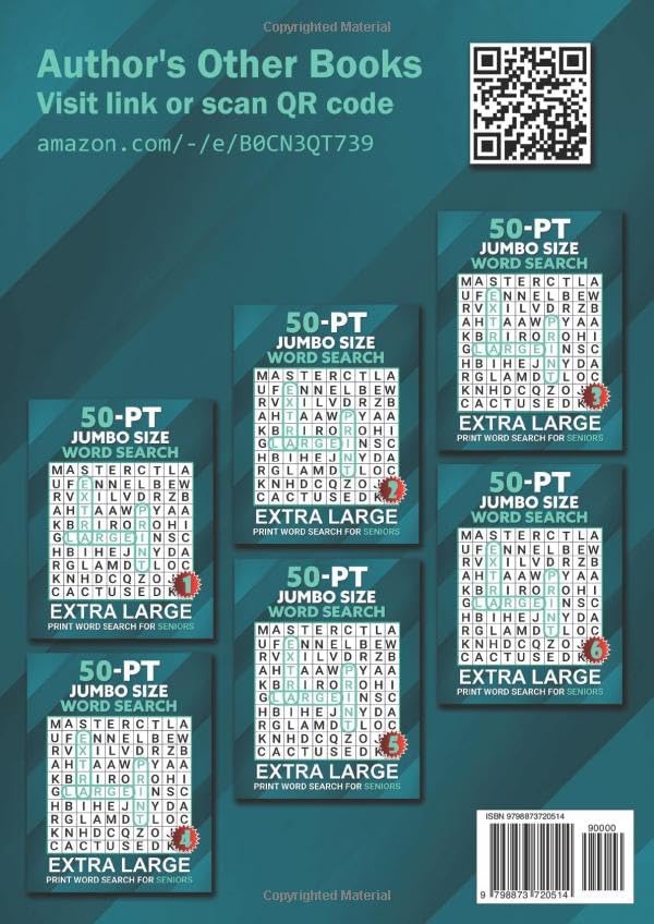 50-PT Jumbo Size Word Search: Extra Large Print Word Search for Seniors Vol 6 by Riddle Master