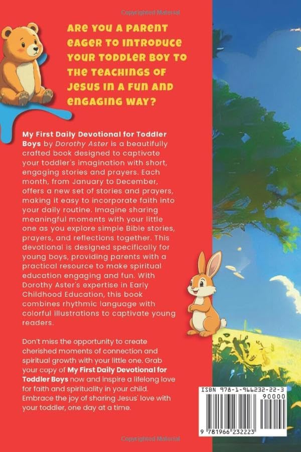 My First Daily Devotional for Toddler Boys: Daily 5-Minute Bible Stories, Prayers, and Daily Lessons About Jesus for Boys Ages 1-3 by Dorothy Aster