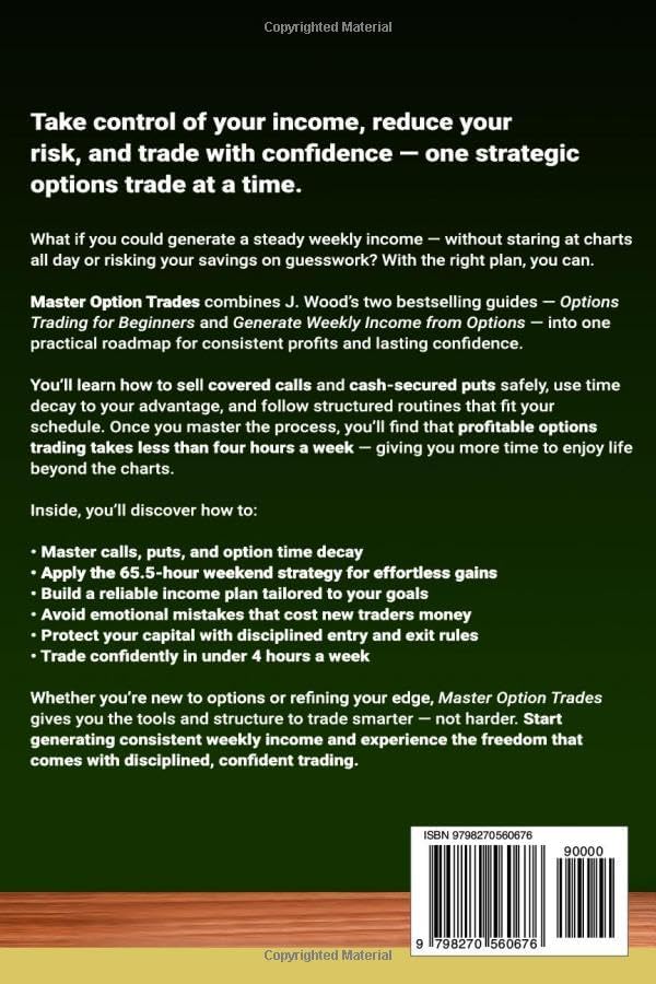 Master Option Trades: Sell Covered Calls and Cash-Secured Puts for Consistent Profits with Low-Risk Strategies That Build Confidence and Time Freedom by J Wood