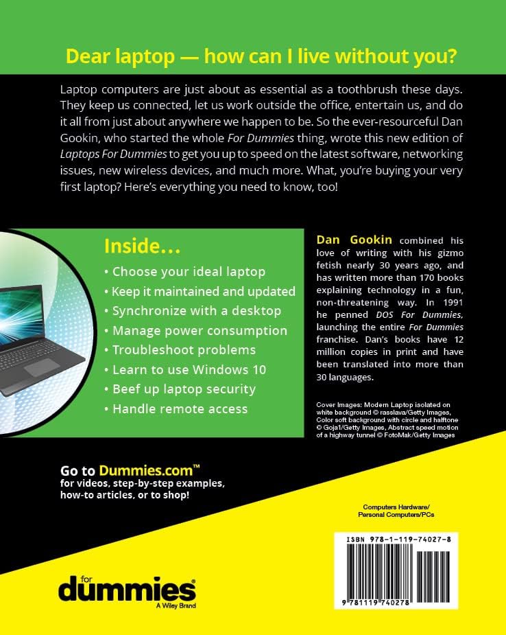 Laptops For Dummies by Dan Gookin