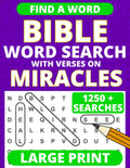 Large Print Bible Word Search – with Verses on Miracles by Matthew Mark