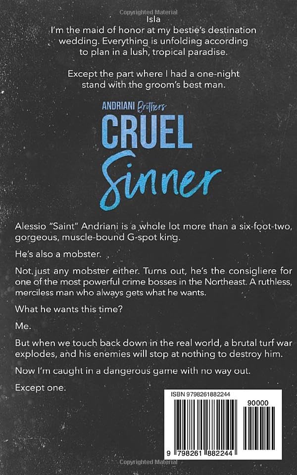 Cruel Sinner: A Dark Enemies to Lovers Mafia Romance (Andriani Brothers) by Lora Whitney