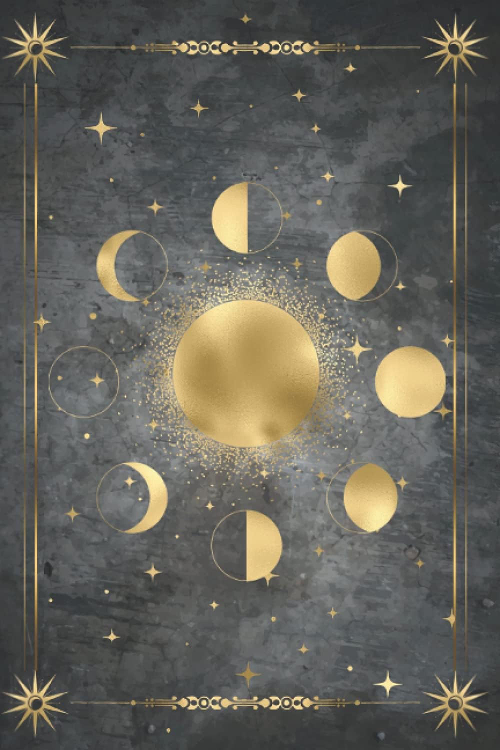 Shadow Work Journal: Blank Lined Grimoire Notebook With Celestial Sun Stars And Moon Phase Design, Great Witchy Gift For Women by Chilled Panda Journals